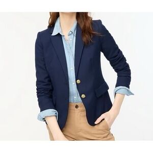Jcrew Wool Schoolboy blazer Navy Blue (size 0)